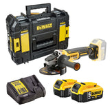 DEWALT DCG405P2 20V 4" CORDLESS BRUSHLESS ANGLE GRINDER SLIDE SWITCH 5.0AH