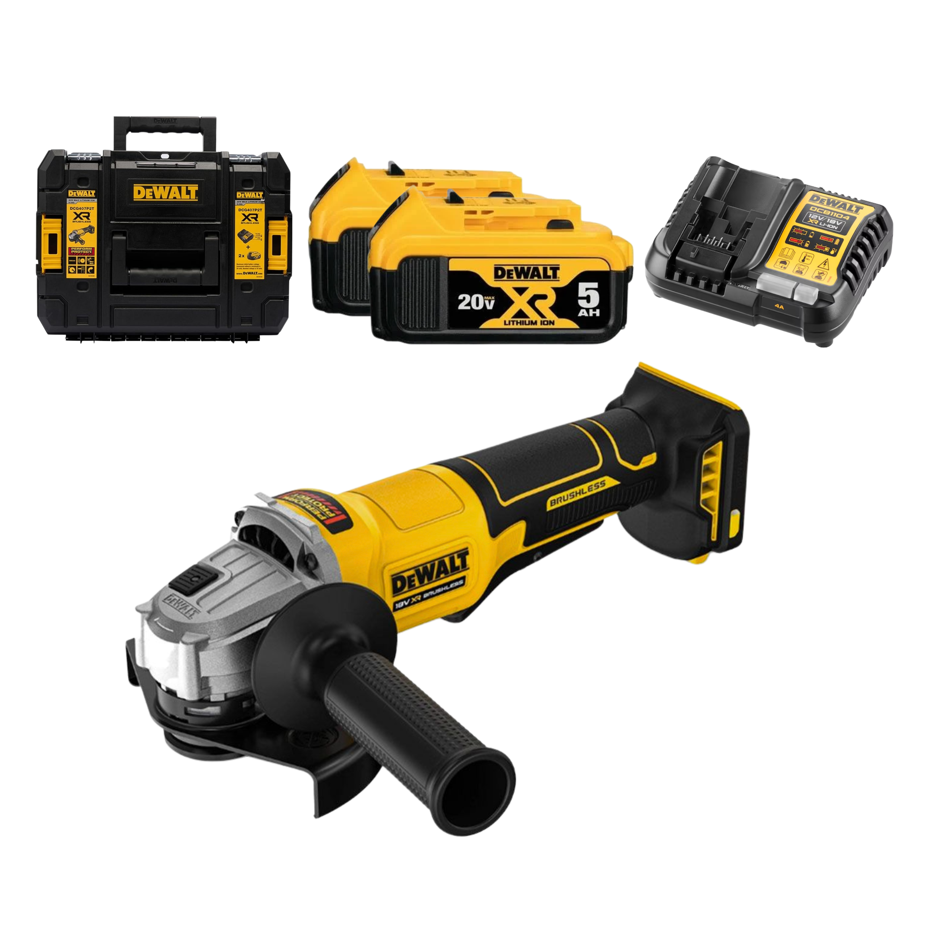 DEWALT DCG408N / DCG408P2T, 20V MAX BRUSHLESS CORDLESS 4"/ 100MM ANGLE GRINDER (PADDLE SWITCH)