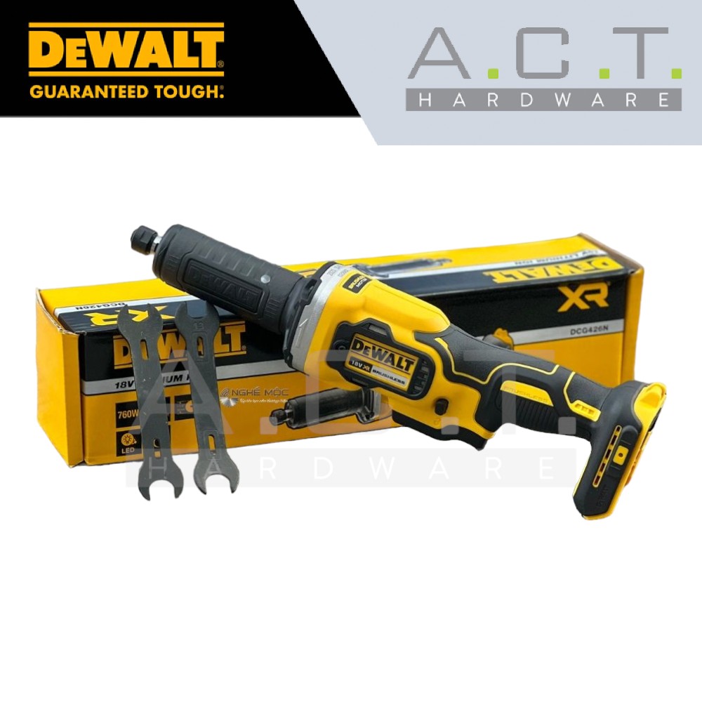 DEWALT DCG426N 18V CORDLESS BRUSHLESS 6MM DIE GRINDER VARIABLE SPEED [BARE UNIT]