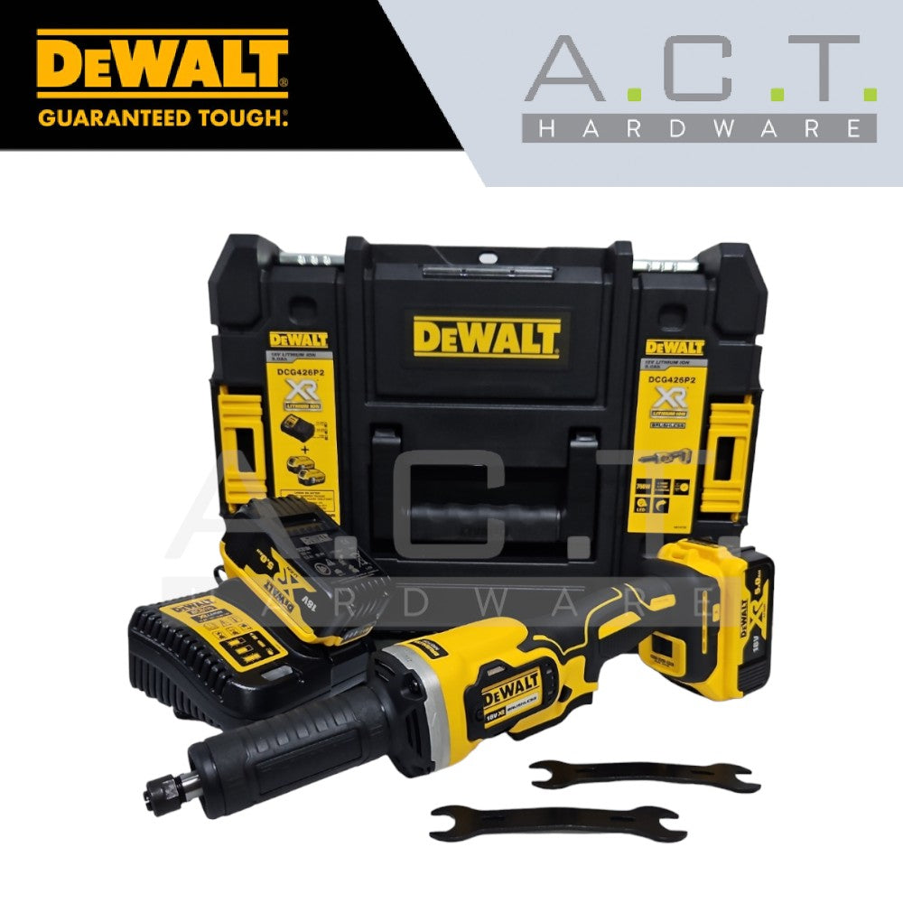 DEWALT DCG426P2 18V CORDLESS BRUSHLESS 6MM DIE GRINDER VARIABLE SPEED 5.0AH