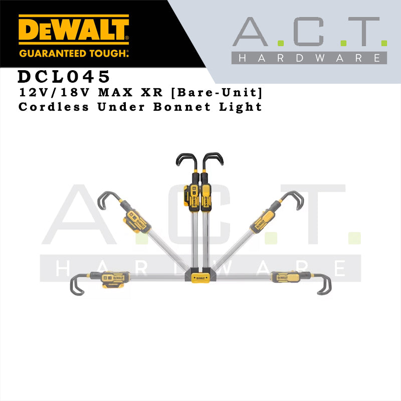 DEWALT DCL045 12V/18V XR CORDLESS UNDER BONNET LIGHT [BARE UNIT]