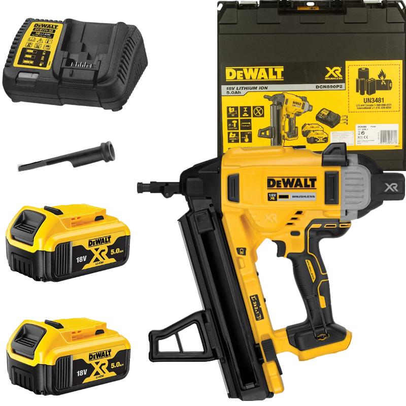 DEWALT DCN890P2, 18V / 20VMAX BRUSHLESS CONCRETE NAILER SET