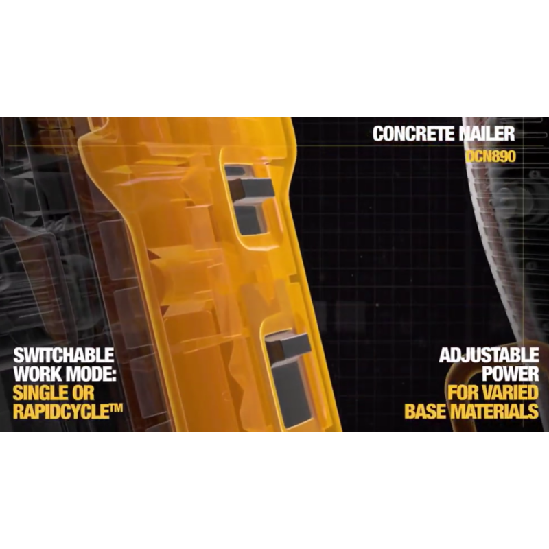 DEWALT DCN890N, 18V / 20VMAX BRUSHLESS CONCRETE NAILER (BARE TOOL ONLY)