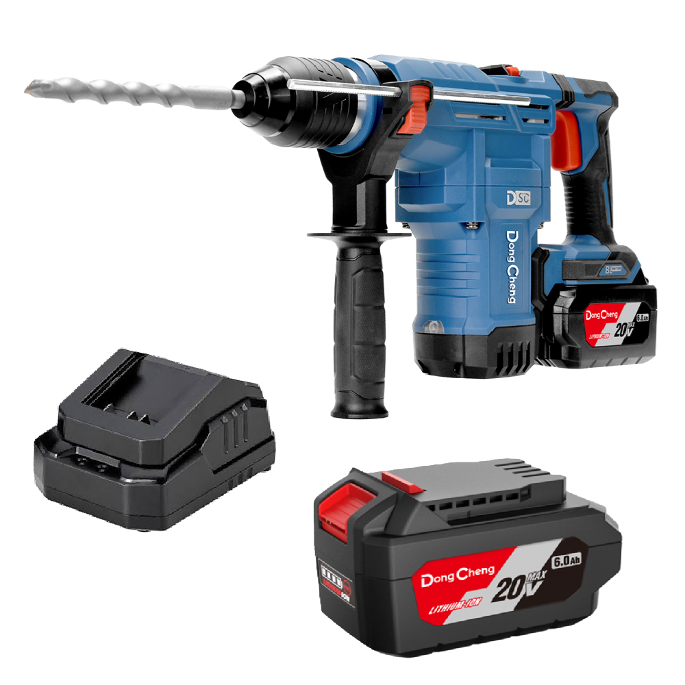 Dongcheng DCZC02-28 20V MAX Cordless Rotary Hammer Drill Set