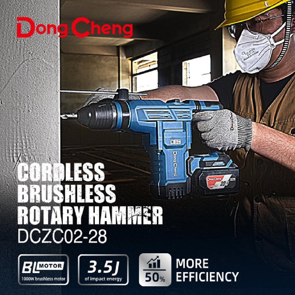 Dongcheng DCZC02-28 20V MAX Cordless Rotary Hammer Drill Set