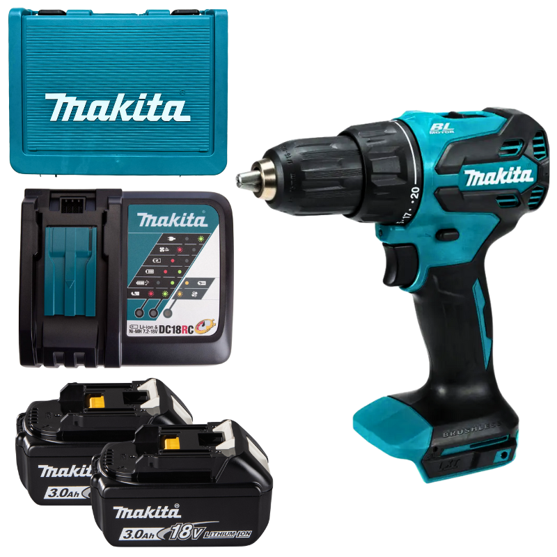 MAKITA DDF490, 18V CORDLESS BRUSHLESS DRIVER DRILL, 2 SPEED MODES, 13MM, FOR WOOD & METAL DRILLING