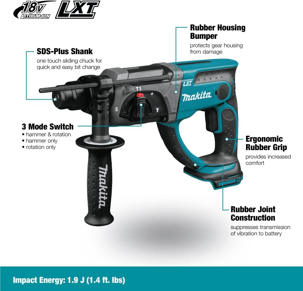 MAKITA DHR202 CORDLESS ROTARY HAMMER Secondary image
