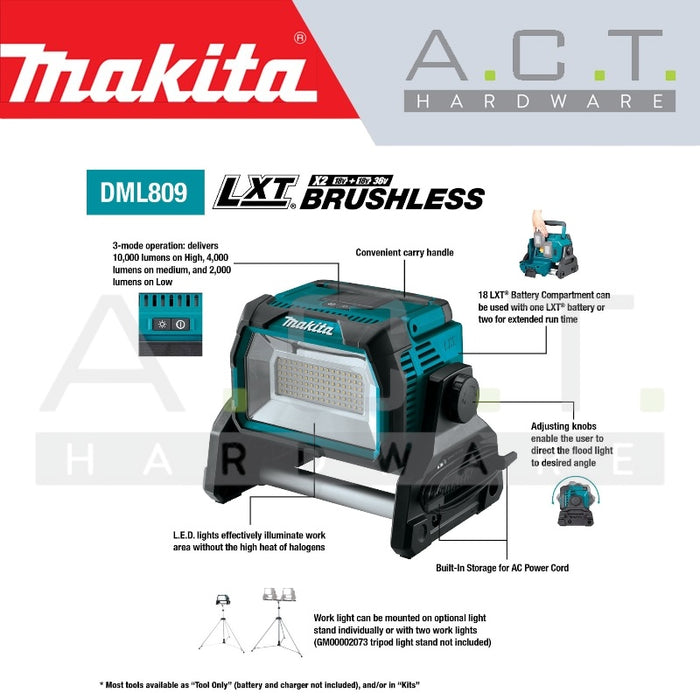 MAKITA DML809 CORDLESS WORKLIGHT