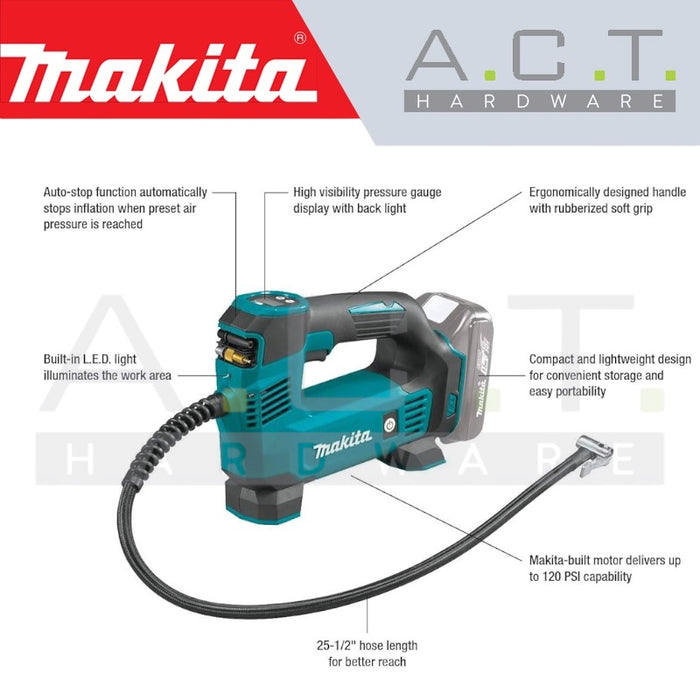 MAKITA DMP180Z CORDLESS INFLATOR