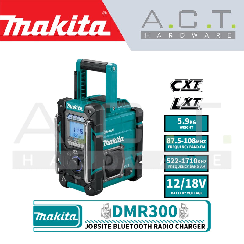 MAKITA DMR300 CORDLESS JOB SITE RADIO