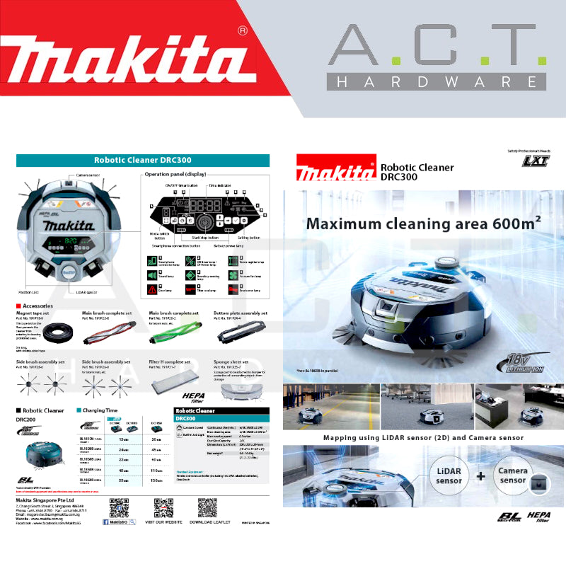MAKITA DRC300Z CORDLESS ROBOTIC CLEANER Secondary image
