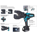 MAKITA DTC303ZK, 18V CORDLESS CABLE CRIMPER (BARE UNIT)