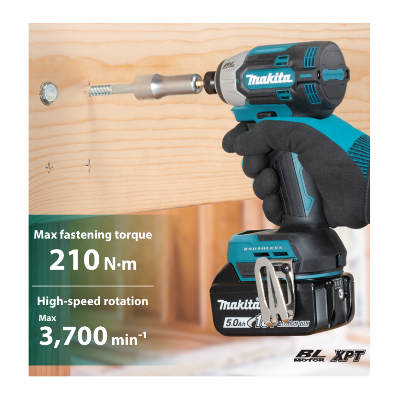 MAKITA DTD201, 18V CORDLESS BRUSHLESS IMPACT DRIVER, 4 SPEED MODES, 210NM, T-MODE FUNCTION