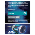 MAKITA DTD201, 18V CORDLESS BRUSHLESS IMPACT DRIVER, 4 SPEED MODES, 210NM, T-MODE FUNCTION