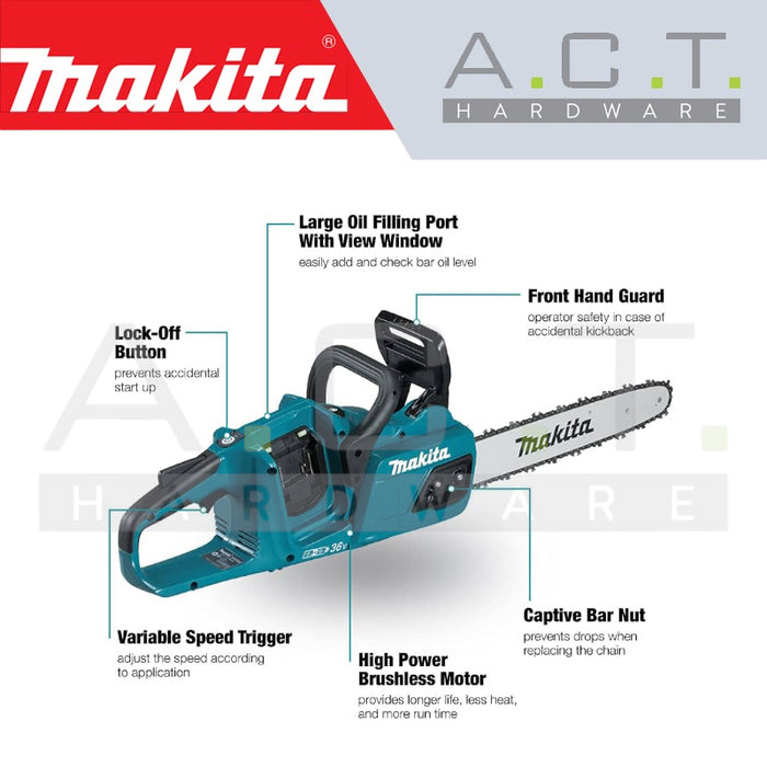 MAKITA DUC355 CORDLESS CHAINSAW