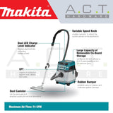 MAKITA DVC155LZX2 CORDLESS VACUUM CLEANER (WET & DRY)