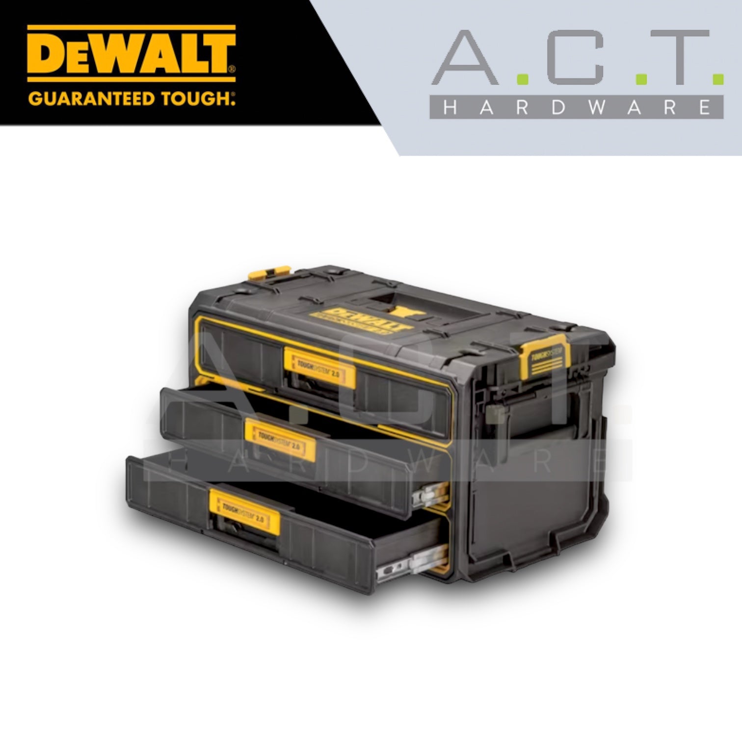 DEWALT TOUGHSYSTEM HEAVY DUTY TOOL BOX, 3 DRAWER UNIT,  DWST08330-1 Main image