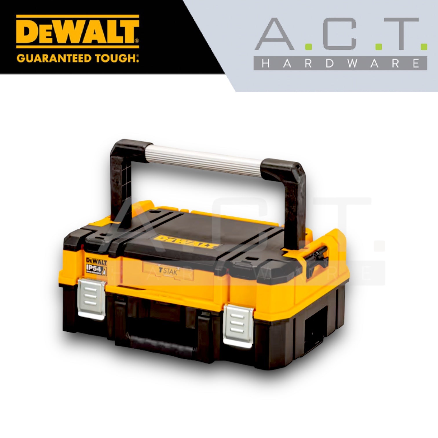 DEWALT HEAVY DUTY TOOL BOX, TSTAK II, ORGANISER TOP SHALLOW TOOL BOX, DWST83344-1 Main image