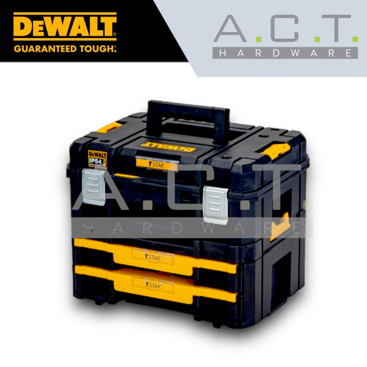 DEWALT HEAVY DUTY TOOL BOX, TSTAK II, COMBO KIT TOOL BOX, DWST83395-1 Main image