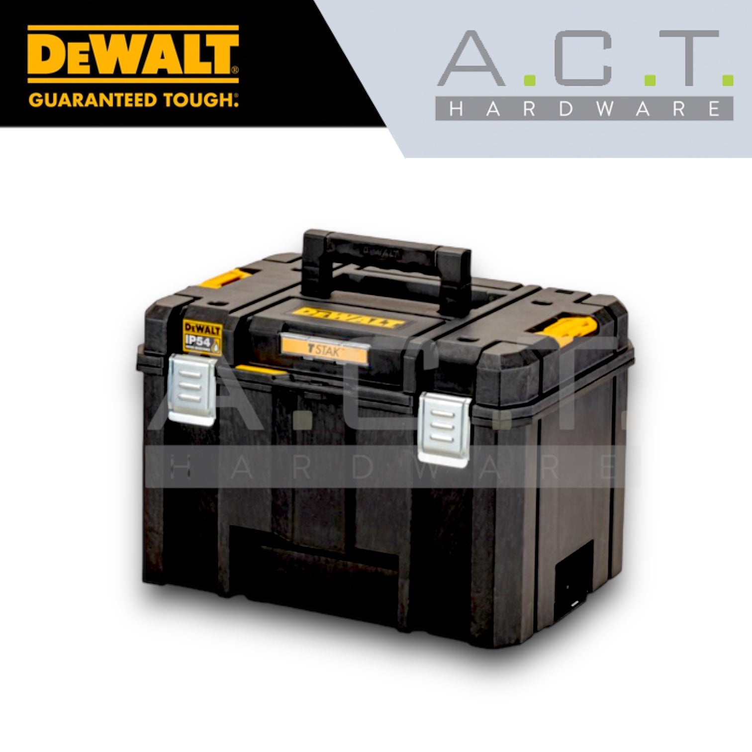 DEWALT HEAVY DUTY TOOL BOX, TSTAK II, DEEP STORAGE BOX, DWST83346-1 Main image
