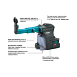 MAKITA DX12, DUST EXTRACTION ATTATCHMENT WITH HEPA FILTER FOR HR001G, HR003G (191E52-3)