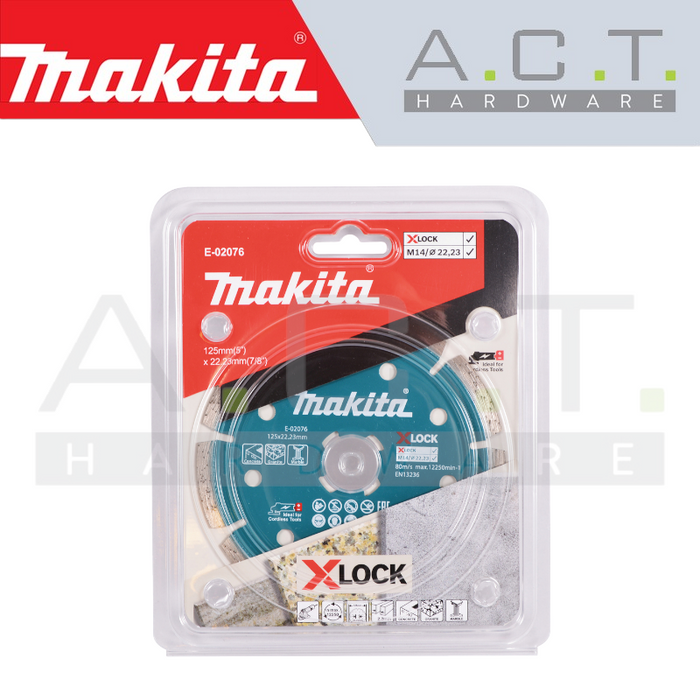 MAKITA DIAMOND WHEEL 125MM SEG (DRY) X-LOCK, E-02076