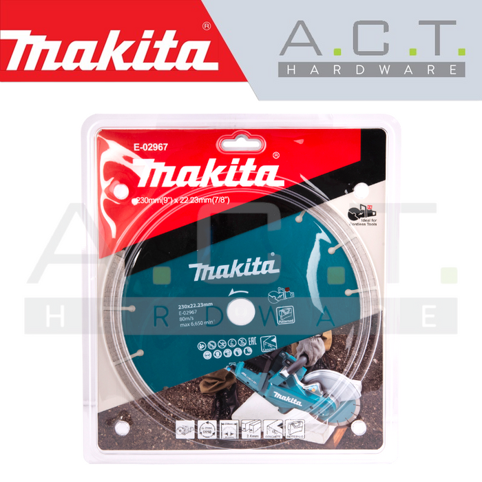 MAKITA DIAMOND WHEEL 230MM CORRUGATED (DRY) (CONCRETE), E-02967