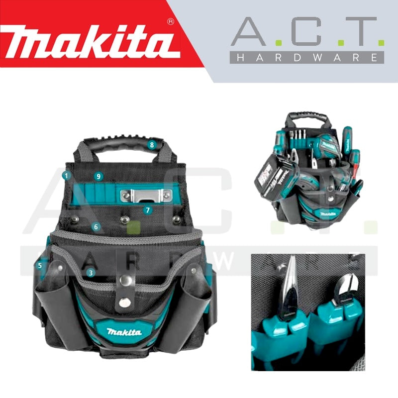 MAKITA DRILL HOLSTER LR HANDED, UNIVERSAL & 2 POCKET FIXINGS POUCH, E-05125 Secondary image