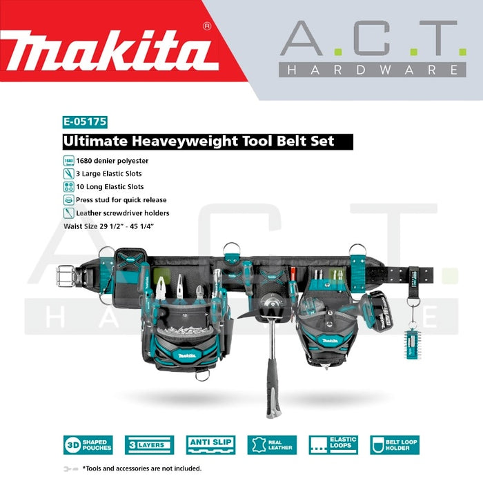 MAKITA SUPER HEAVYWEIGHT CHAMPION BELT SET, E-05175