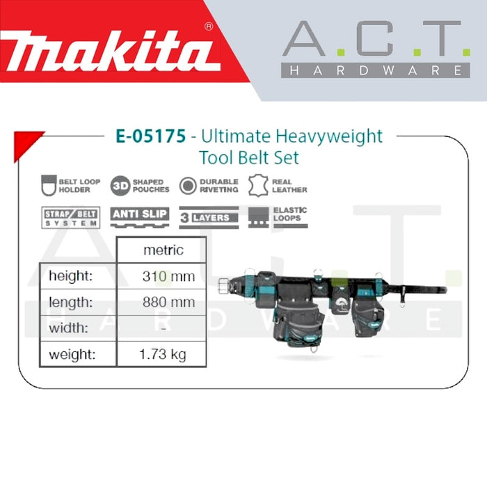 MAKITA SUPER HEAVYWEIGHT CHAMPION BELT SET, E-05175