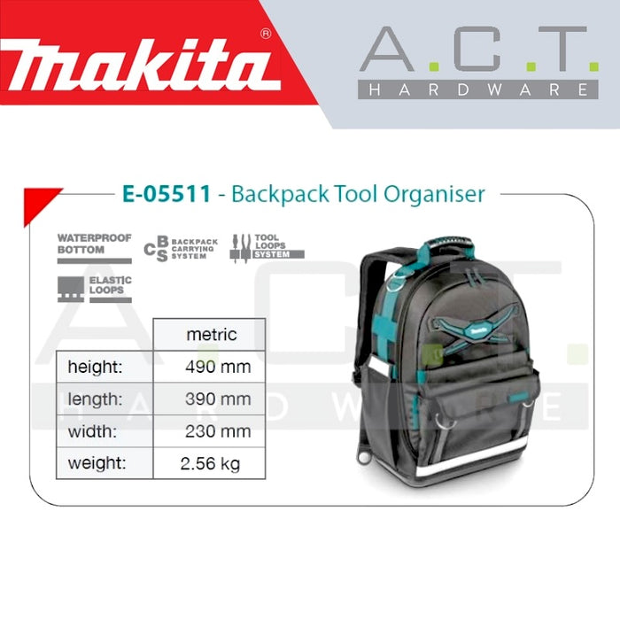 MAKITA BACKPACK TOOL ORGANISER, E-05511