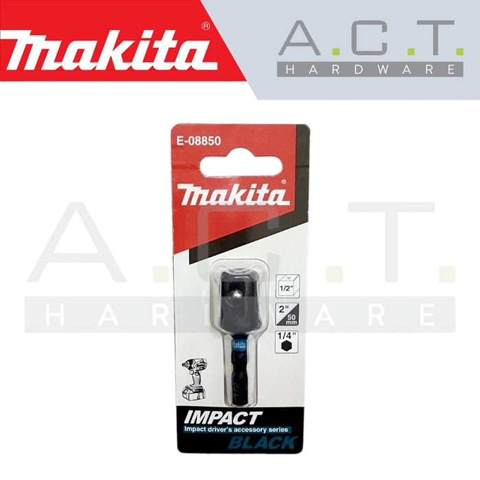 MAKITA IMPACT BLACK SOCKET ADAPTER, E-FORM, 1/2 INCH, E-08850