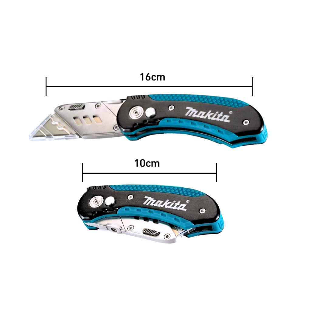 MAKITA E-11520, FOLDING UTILITY KNIFE WITH METAL CLIP, 160MM