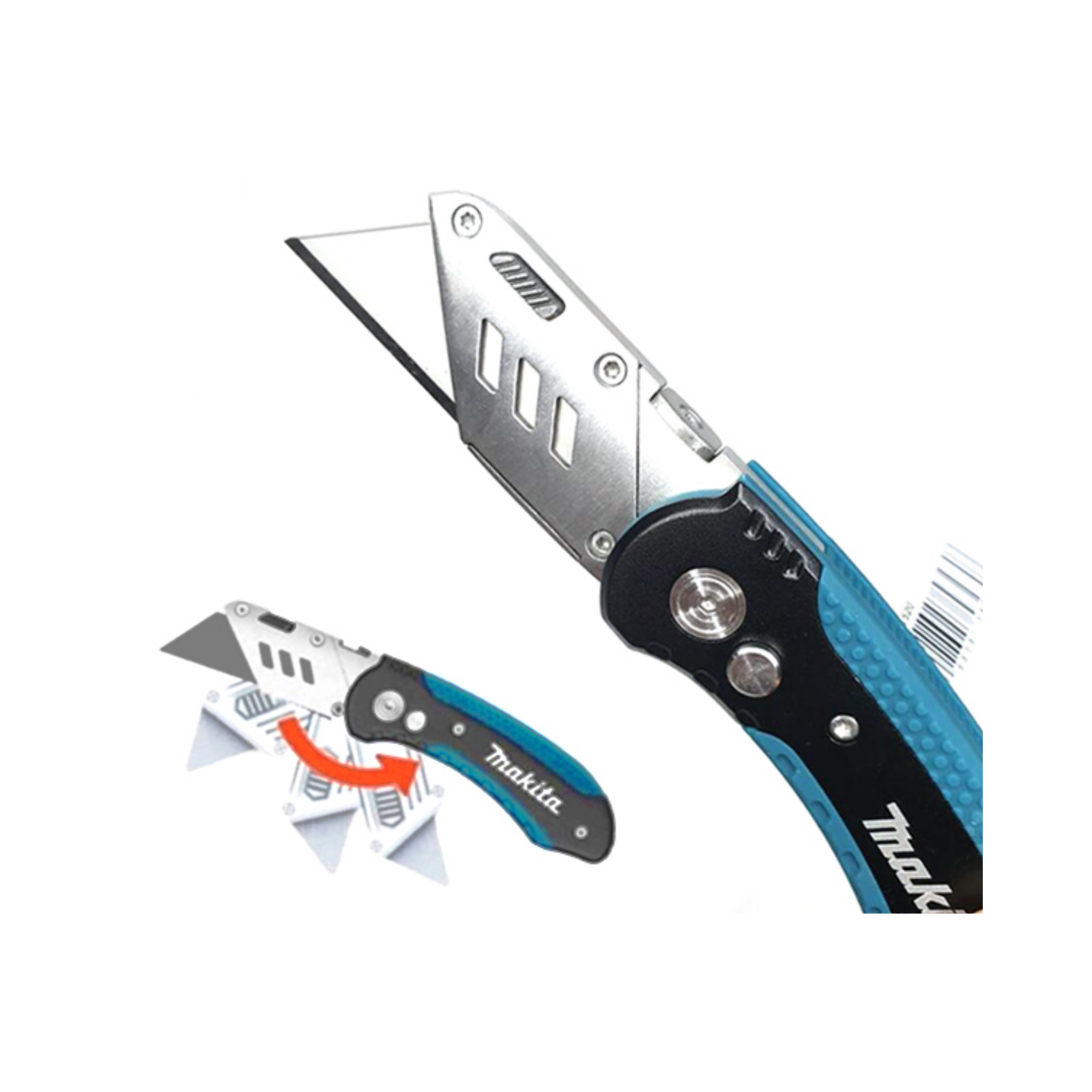MAKITA E-11520, FOLDING UTILITY KNIFE WITH METAL CLIP, 160MM