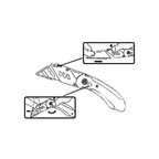 MAKITA E-11520, FOLDING UTILITY KNIFE WITH METAL CLIP, 160MM