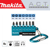 MAKITA IMPACT BLACK 8PC SCREW BIT SET, C & E-FORM, E-14227