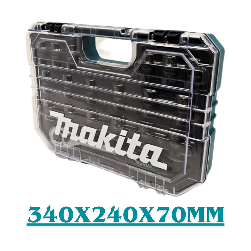 MAKITA E-30069, 19PCS 1/2" SQ DR IMPACT BLACK RATCHET SOCKET SET