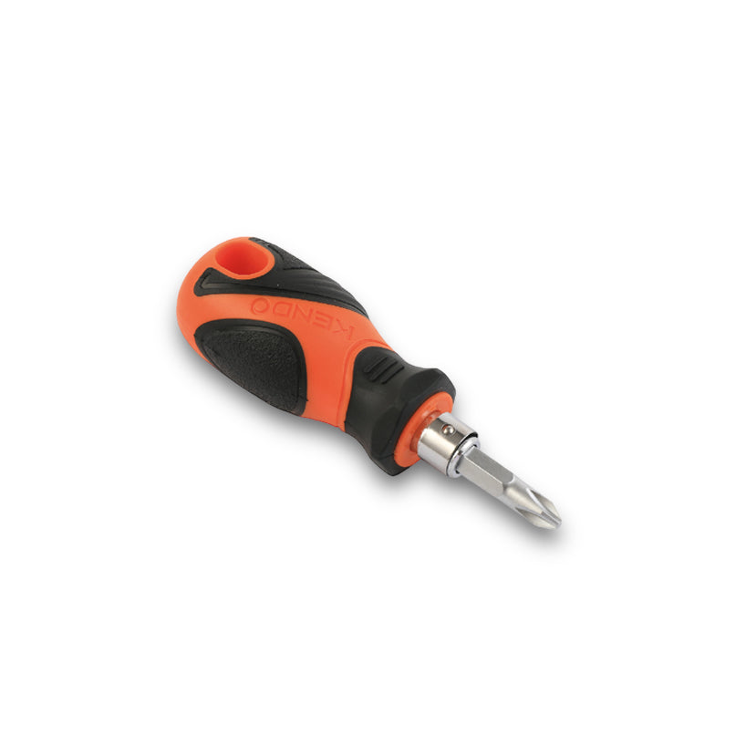 KENDO 2-IN-1 LONG STUBBY IMPACT SCREWDRIVER SET - 20217