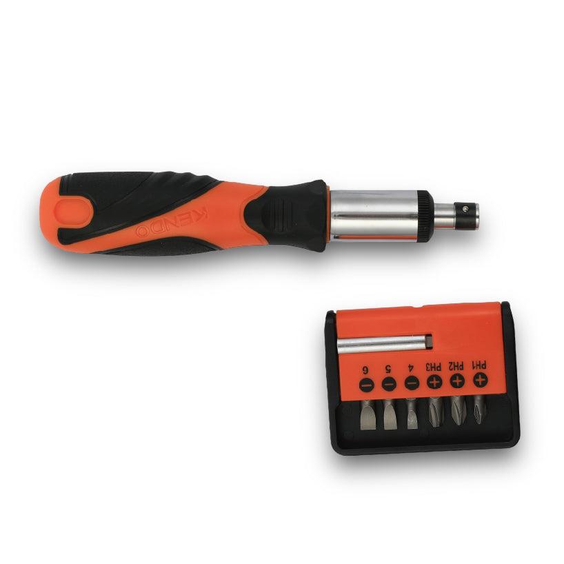 KENDO 8PC RATCHET SCREWDRIVER BITS SET - 20024