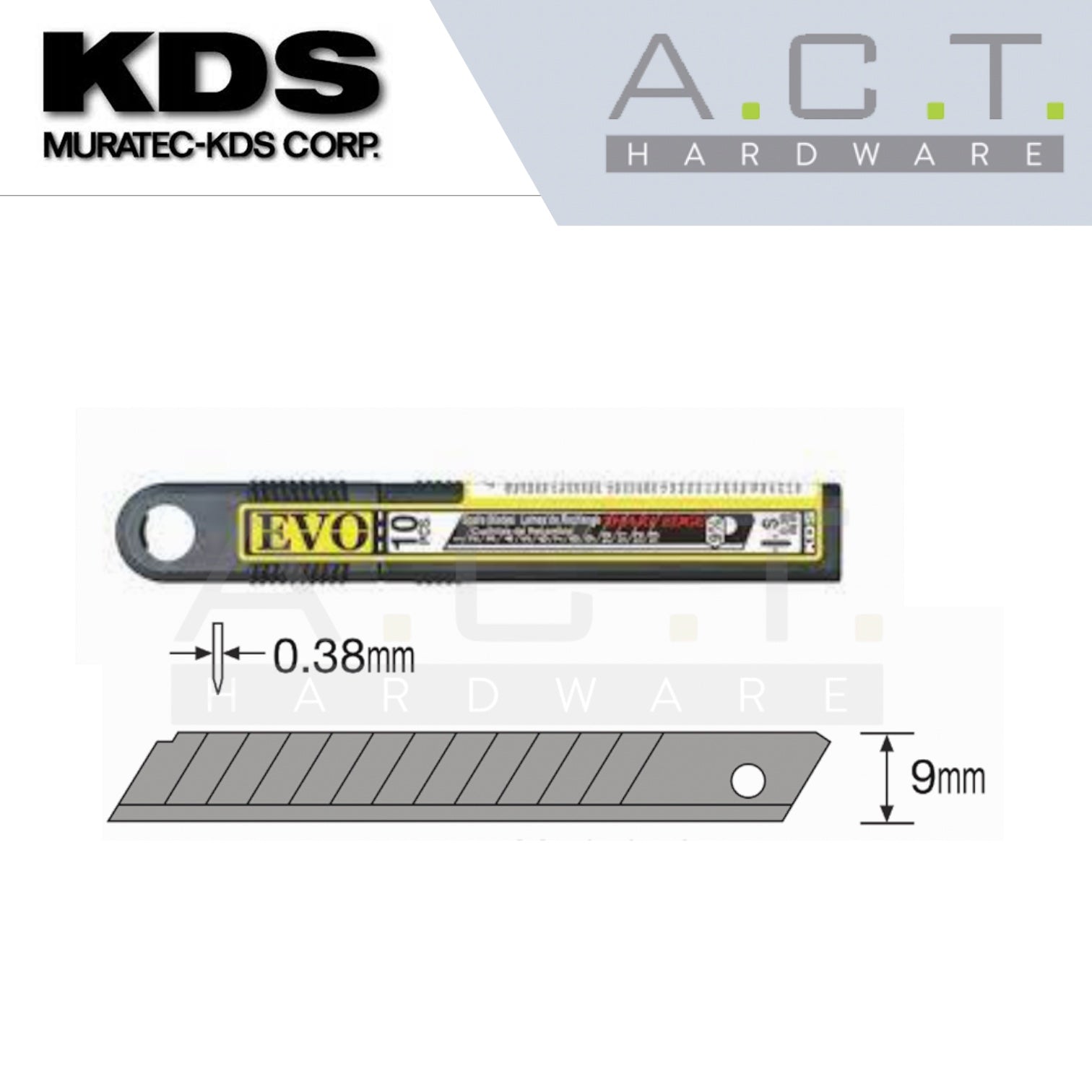 KDS SB-10B EVO, SPARE BLADES 9MM (10PCS/PKT) Main image