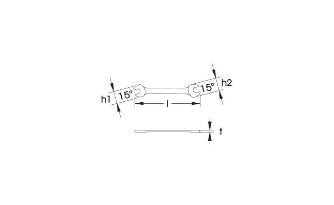 ELORA 100 DOUBLE OPEN ENDED SPANNER METRIC 97-325MM