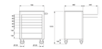 ELORA 1210 L7/L7R/L7B ROLLER TOOL CABINET/TROLLEY BUDDY