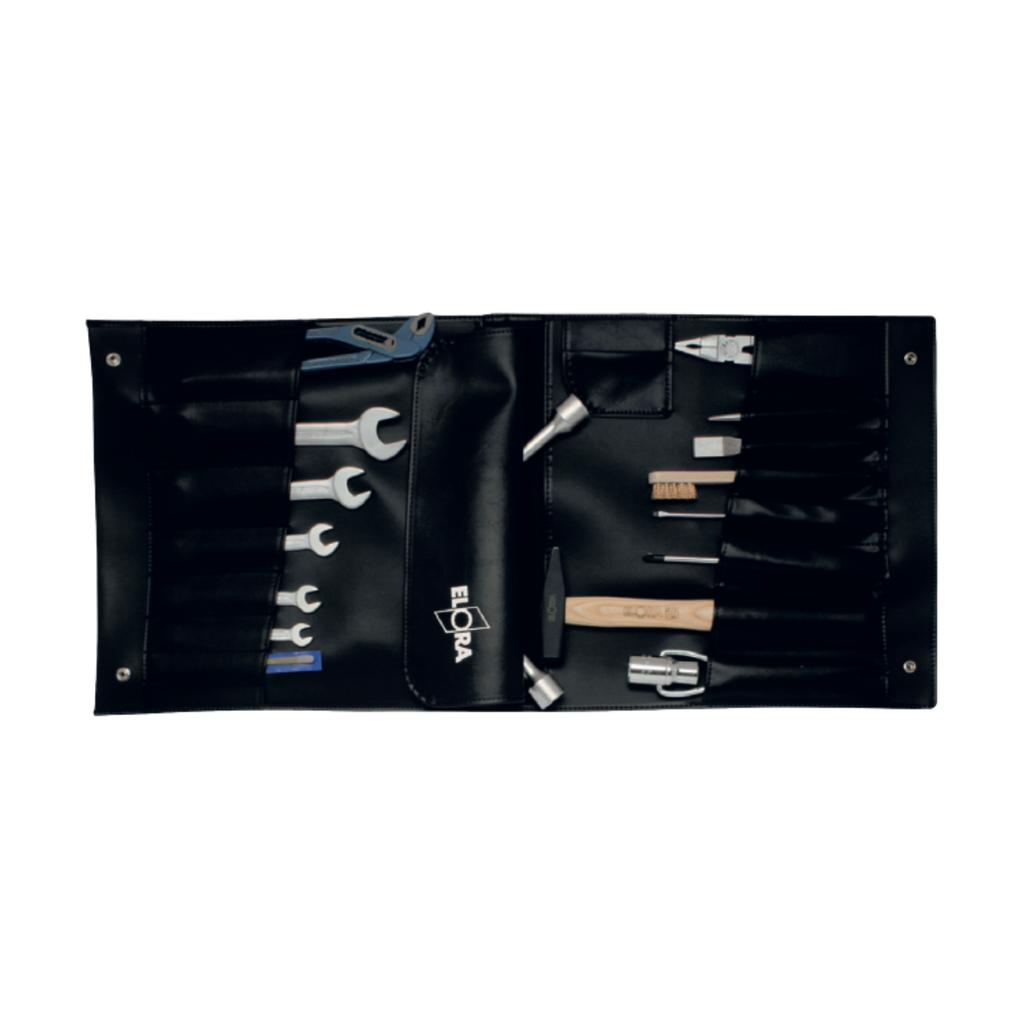 ELORA 1300A TOOL KIT IN STRONG BLACK STORAGE WALLET 16 PCS INCHES
