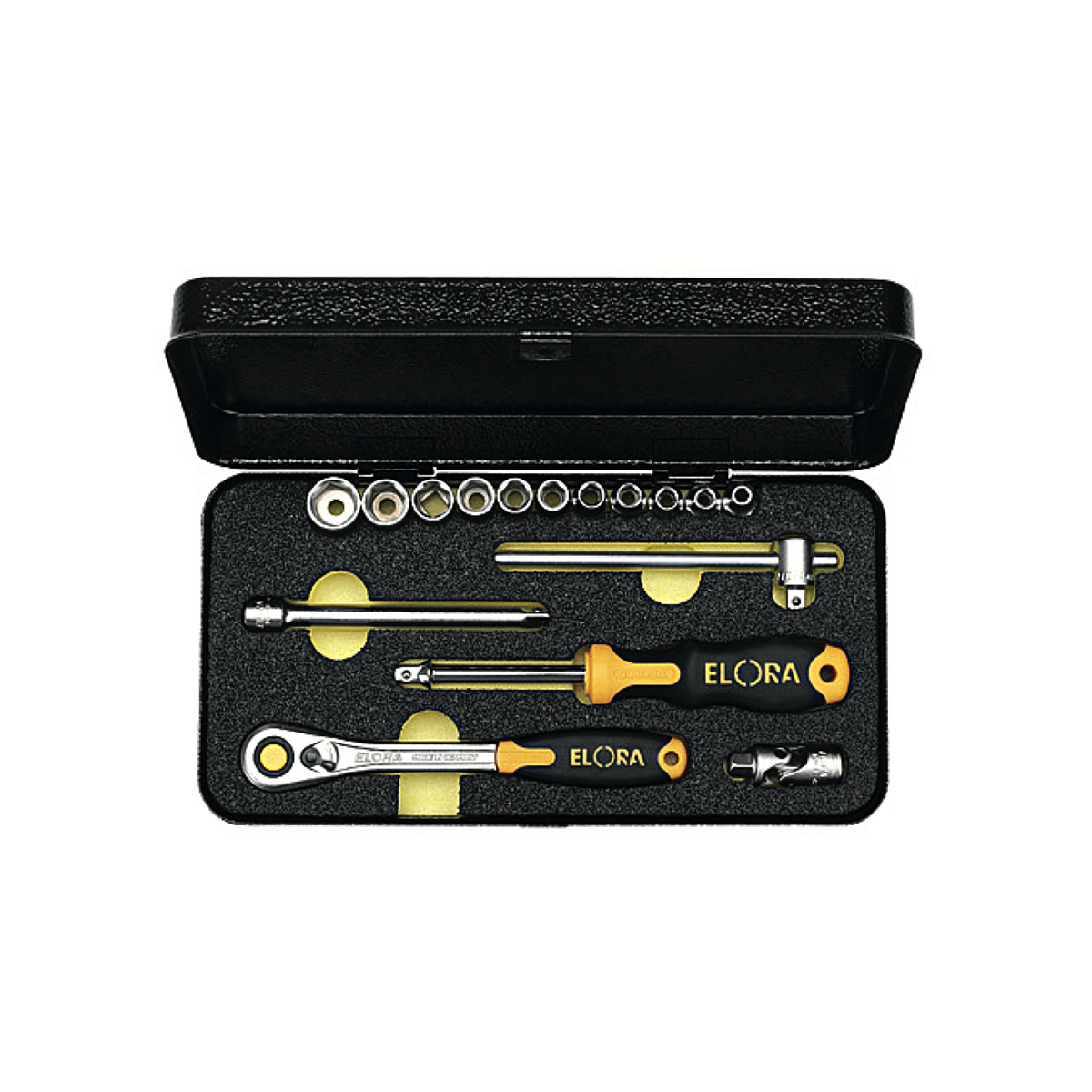 ELORA 1430-MU 1/4" HEXAGON SOCKET SET METRIC - 16 PCS