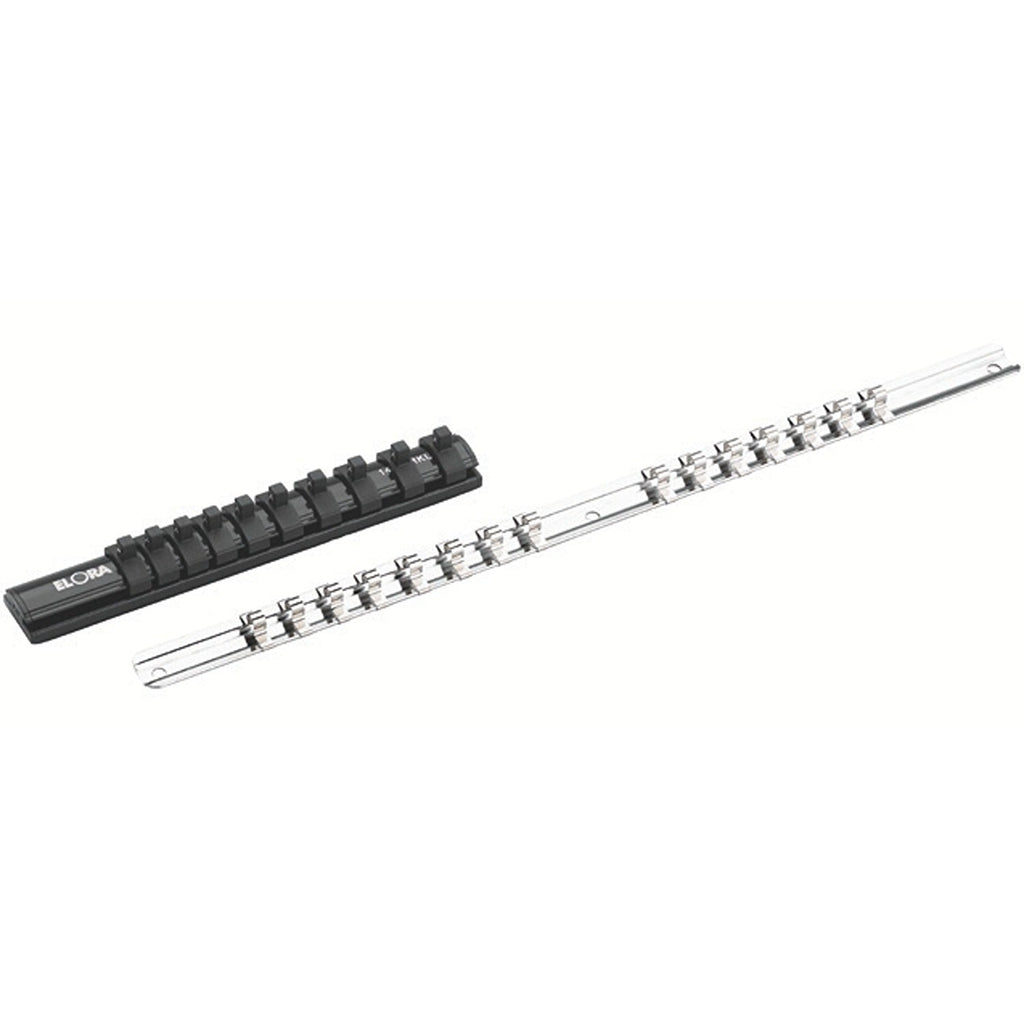 ELORA 1455-MKL 1/4" SOCKET RAIL 11 SHIFTABLE SOCKET CLIPS