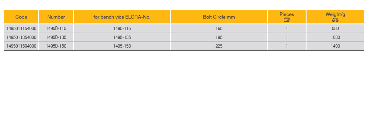 ELORA 1495D SWIVEL BASE FOR BENCH VICE Secondary image