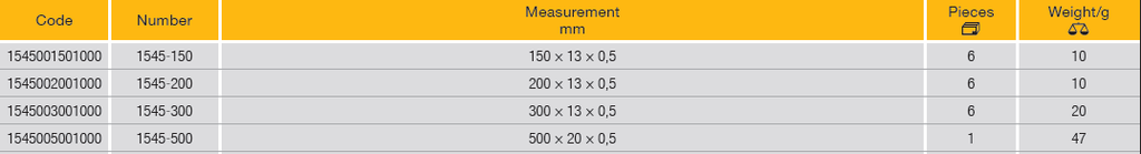 ELORA 1545 FLEXIBLE STEEL RULE