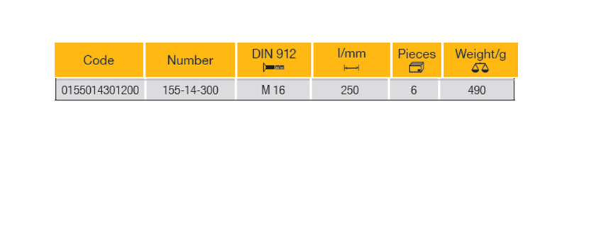 ELORA 155-14-300 HEXAGON KEY WITH T-HANDLE 250MM