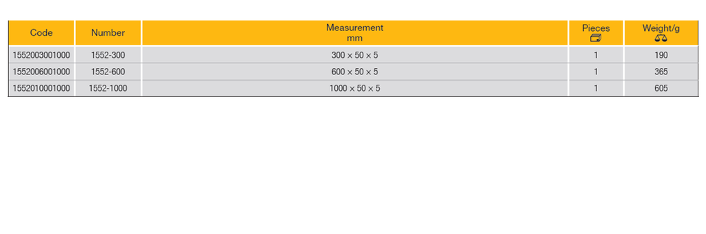 ELORA 1552 ALUMINIUM RULER