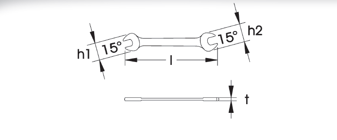 ELORA 156 MIDGET OPEN ENDED SPANNER METRIC